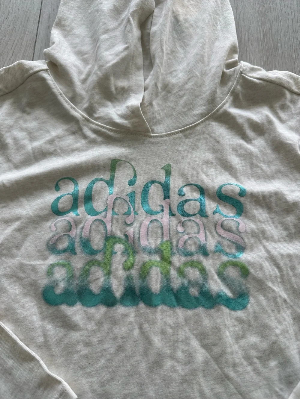 Adidas 2-Piece Hooded Heather Tee & Printed Legging Set Green 5 NWT STITCH FIX